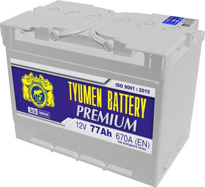 Автомобильный аккумулятор TYUMEN Battery Premium 77.0 Ач R+ EN680A  (278x175x190)  