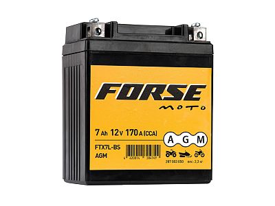 Аккумулятор мото FORSE AGM 6мтс 7 А/ч (FTX7L-BS) (арт.207003050)